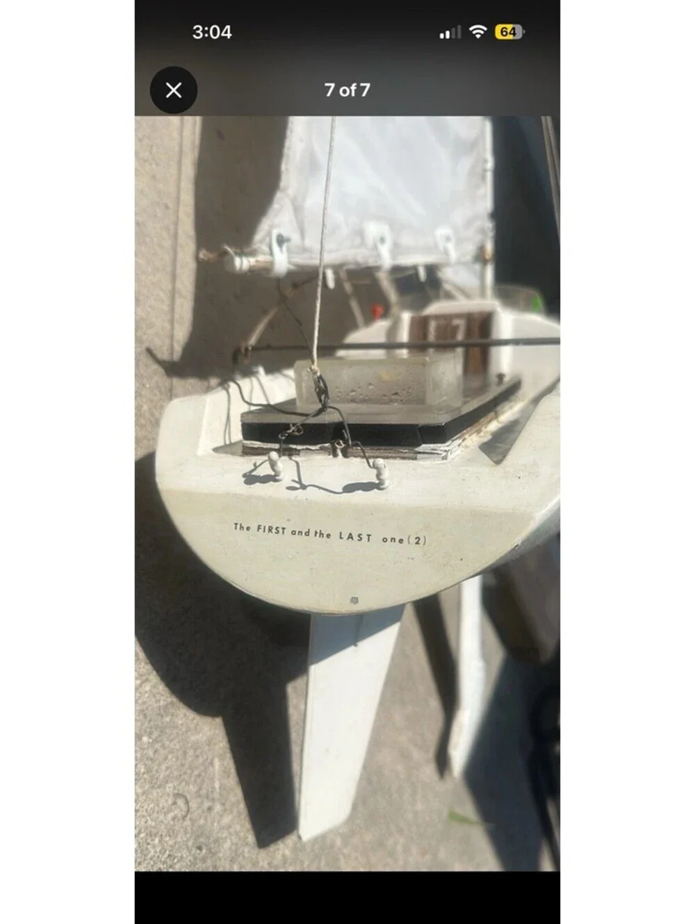 Thunder Tiger Victoria RC Sailboat Yacht 5556 AMYA Class RACER - TESTED WORKING